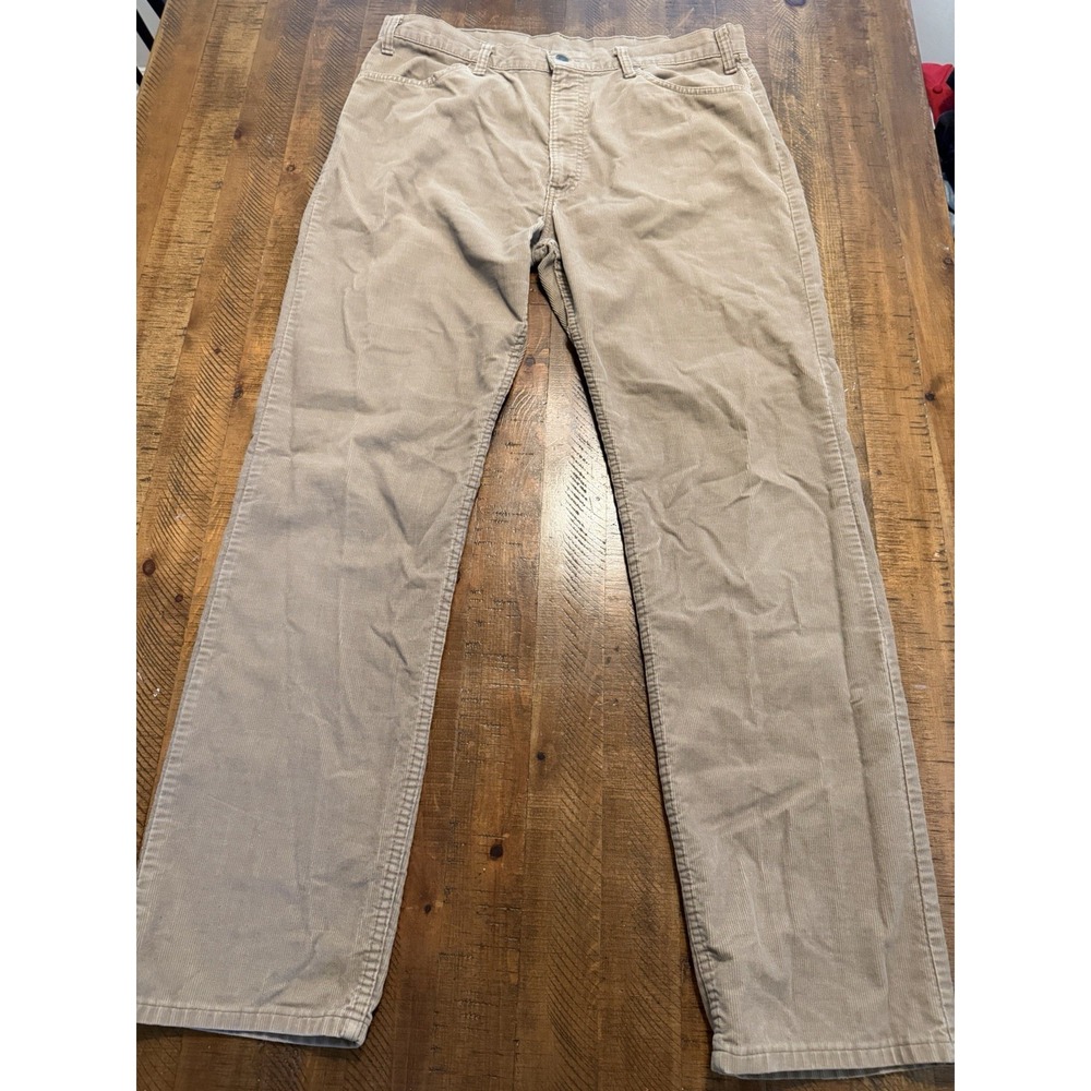 VTG Levi's Corduroy Pants Mens 36x32 Khaki Tan 80's White Tab Possibly Made USA